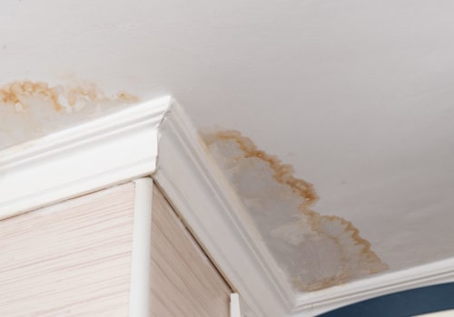 How long does water damage take to show on ceiling?